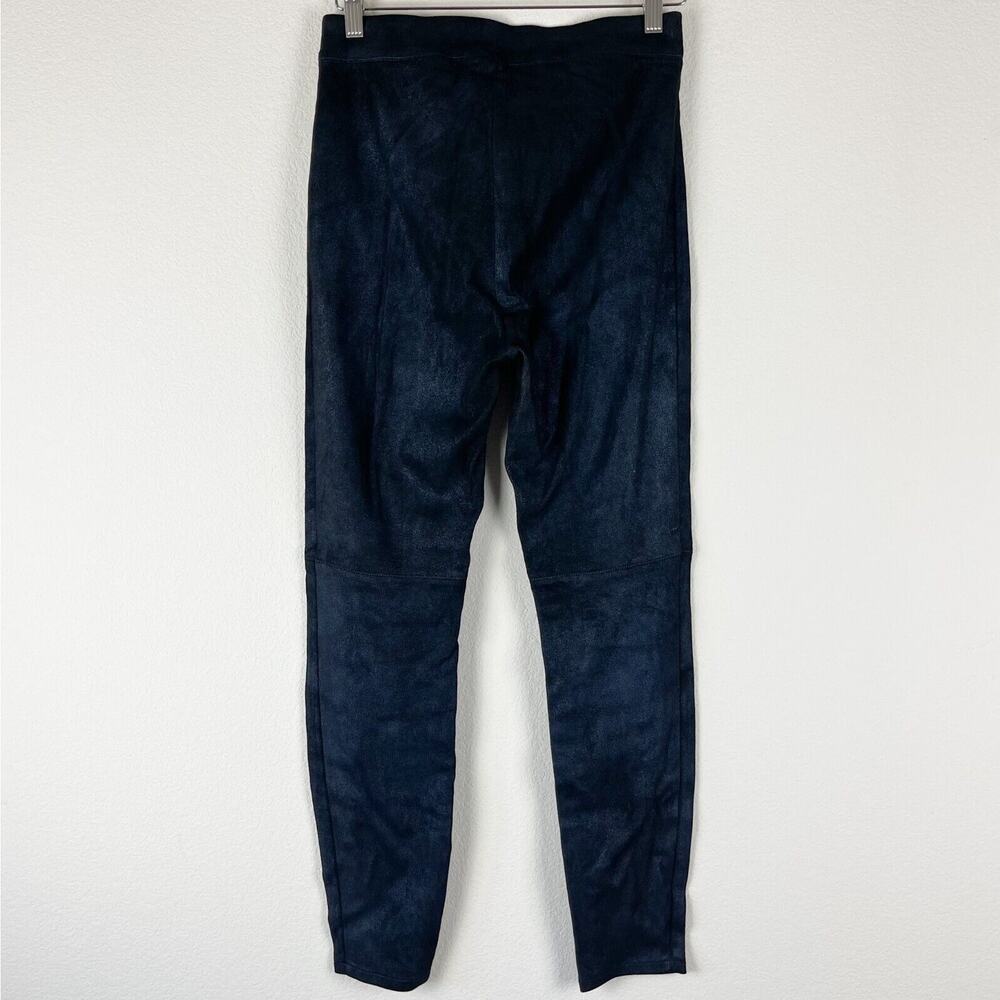 Elie Tahari Roxanna Lambskin Suede Skinny Pants Womens Medium Blue Shimmery - Picture 8 of 15